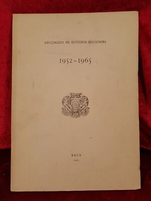 PR-3001. Association Of Reus Studies 1952-1965. Reus. 1965