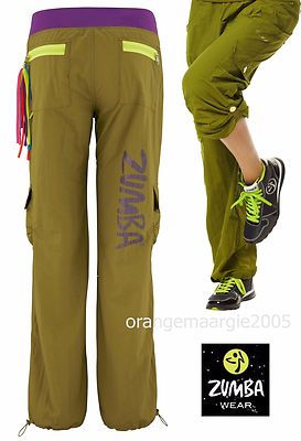 ZUMBA CARGO PANTS Hip Hop -Converts to Capris w Side Snaps on Leg SupeRARE S M L