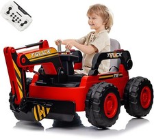 12V Battery Powered Ride On Excavator Truck Digger Kids 4WD Electric Excavator