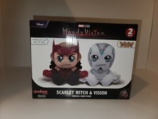 Marvel Wandavision Scarlet Witch  Vision Kuricha Chibi Plush Set Disney