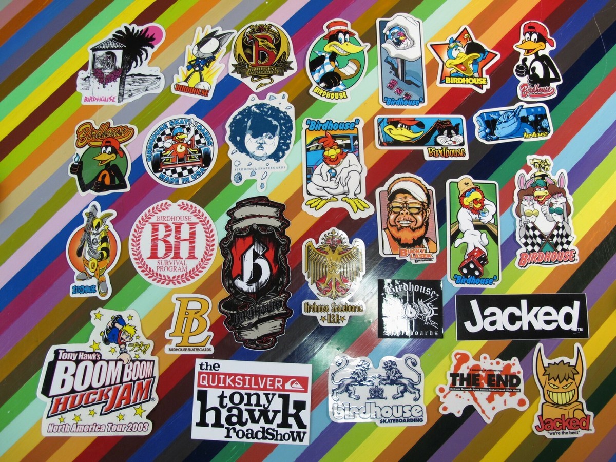vtg 1990s 2000s Birdhouse skateboard sticker - Bucky Lasek and