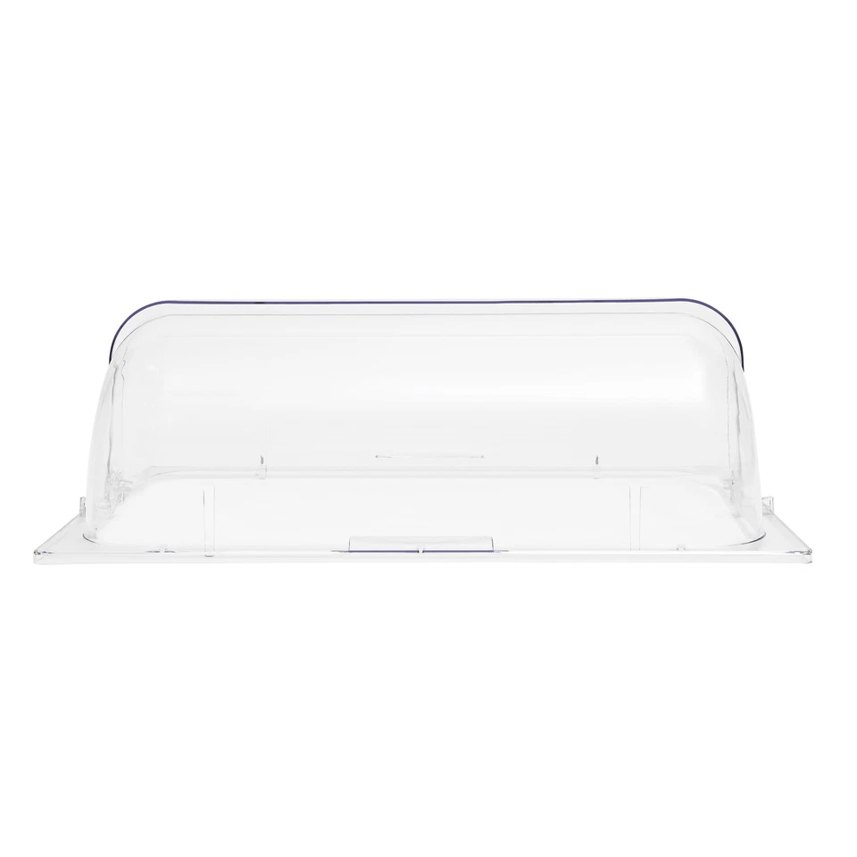Cubiertas enrollables transparentes a prueba de exhibición de alimentos cubierta de alta transparencia para PC ejes abatibles Foto 4 de 4