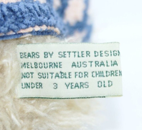 Settler Bear Design Melbourne Australia Beige Jointed Collectible Plush Teddy - Picture 7 of 10