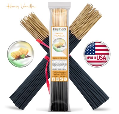HONEY VANILLA Incense Sticks 11'' Bulk Pack Wholesale Hand Dipped Lot