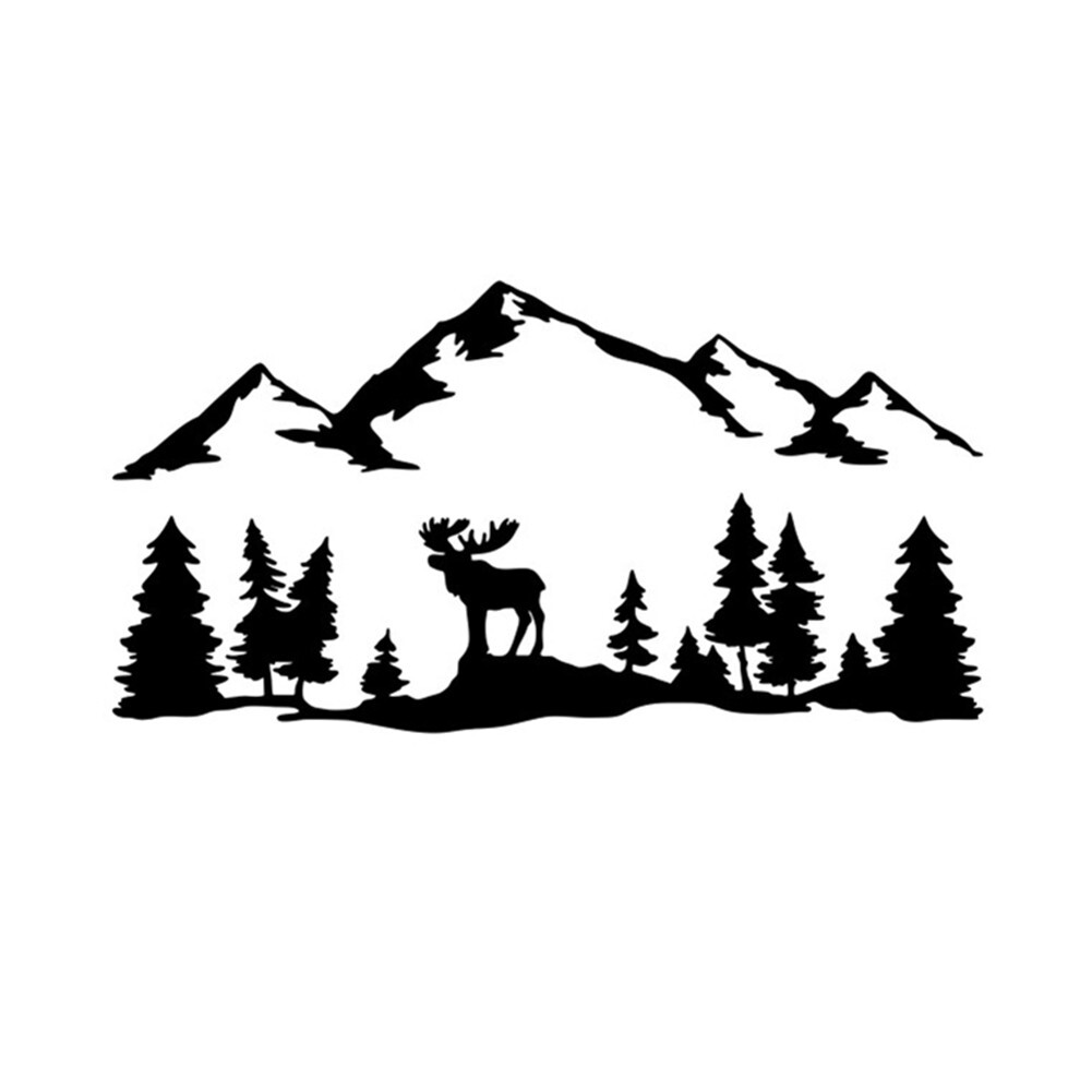 Express Your Style with Elk Mountain Vinyl Decal Perfect for Vehicle