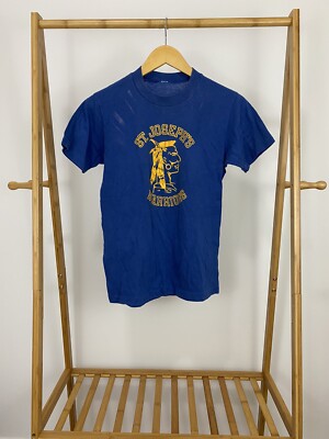 VTG Stedman 80s St. Joseph's Warriors Native Indian Thin Single Stitch T-Shirt M