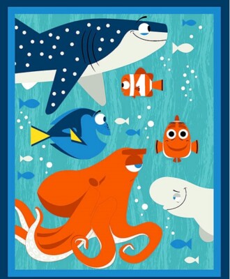 Finding Dory - A New Adventure - 36'' x 44'' PANEL,100% Cotton Fabric
