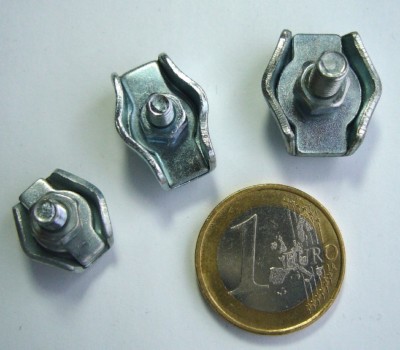 10 Simplexklemme verzinkt für 3 mm Seil