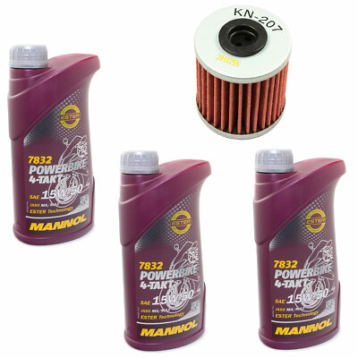 Motoröl Set 15W50 3 Liter Ölfilter KN207 für Beta Evo 250 REV3 250 EVO250