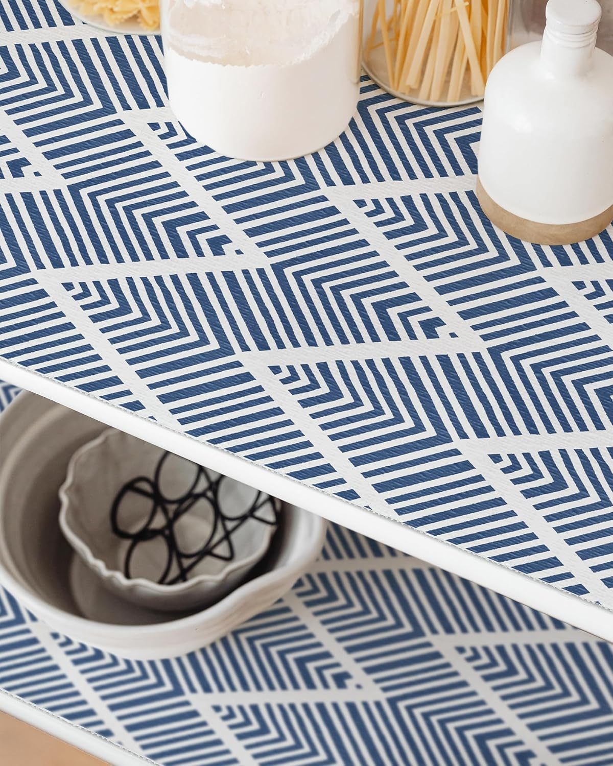 Non-Adhesive 12x12Ft Kitchen Cabinet Shelf Liner Drawer Paper  