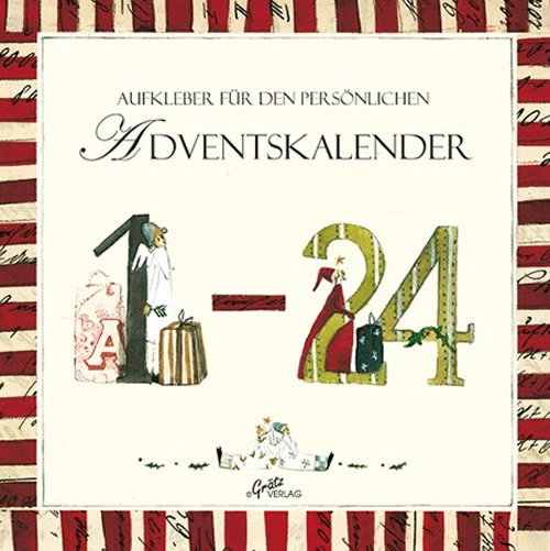 24 ADVENTSKALENDER STICKER - Weihnachten Zahlen Aufkleber Zahlenaufkleber Advent