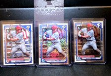 Aiden Miller ● (RC) X3 ● 2024 Bowman Chrome #BCP-27 & BP-2 ● Mojo Refractor +2