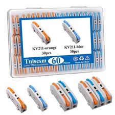 60PCS Lever Wire Connectors AWG28-12, Quick Connect Electrical Splicing Kit for