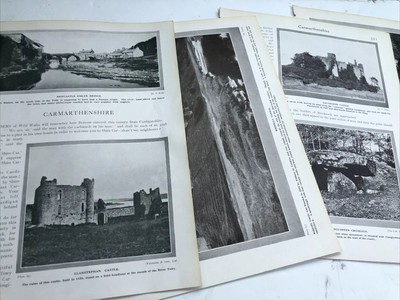 4 x 1924 Carmarthenshire Bridge Castle Kidwelly Laugharne Fotos Druck #A 19