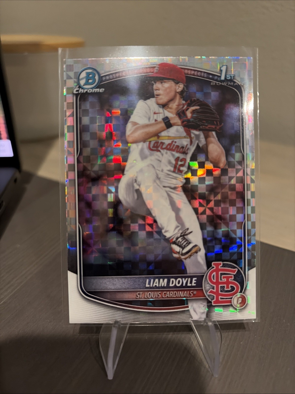 Liam Doyle 2025 Bowman Draft Chrome First #BDC-12 X-Fractor 1st RC Cardinals