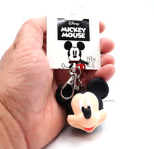 Disney Parks Mickey Mouse key chain Pendant Keyring Rubber Figure Dangler