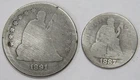 SEATED LIBERTY QUARTER DIME 25C 10 CENTS 90% JUNK SILVER U.S MINT COIN LOT 🌈⭐🌈