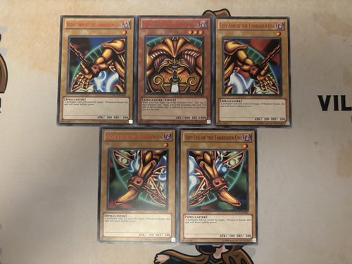 Exodia the Forbidden One LOB-120 to LOB-124 Complete Set (Legend of Blue Eyes White Dragon) 2002