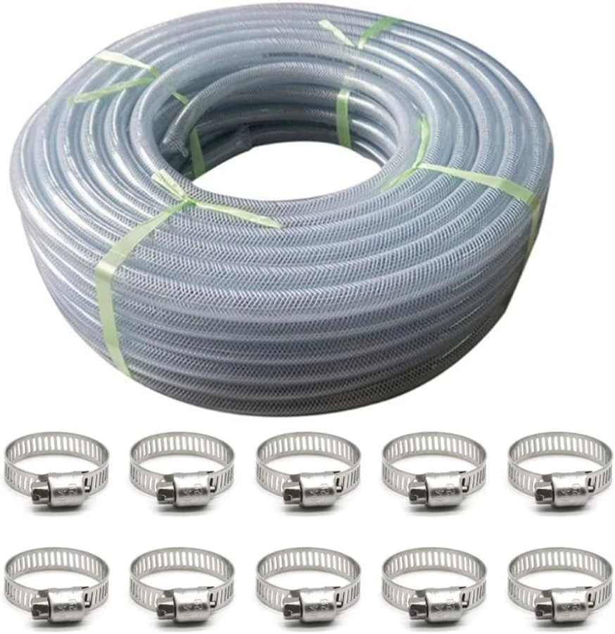 Durable 3/4" ID Clear PVC Tubing - Braided, 200 PSI, Ideal for Multiple Uses - Image 3 of 4