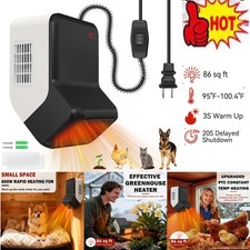   Pet Dog House Heater With Thermostat, 600W With Anti-Bite Cord Adjustable Temp