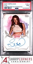 2015 TOPPS WWE UNDISPUTED AUTOGRAPHS #UA-LI LITA HOF POP 6 PSA 9