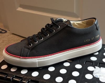 Common Projects Tournament Low Canvas Women s Designer Sneakers Blue US 7 EU 37