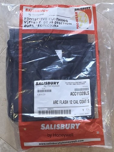 Salisbury ACC1132BLS Pro-Wear Arc Flash Resistant 12 Cal Coat, Size Small - product listing photo