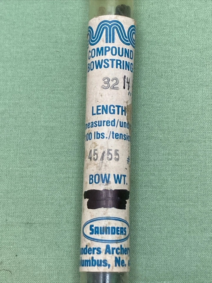 NEW SAUNDERS AMO COMPOUND BOWSTRING WEIGHT TO-55 LENGTH 38" 18 STRAND - Image 2 of 3