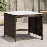 Gartenhocker Mit Kissen Sitzhocker FußHocker 4 Stk. Braun Poly Rattan Vidaxl