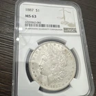1887 Morgan Silver Dollar - 90% Silver Verified - Philadelphia Mint MS63