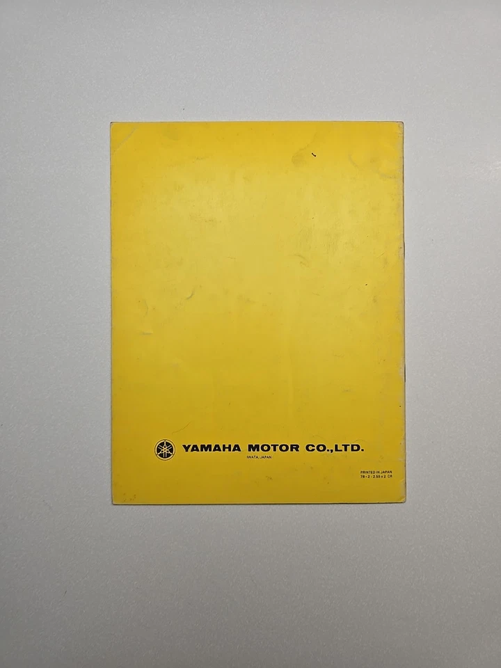 OEM YAMAHA MANUAL DE SERVICIO SUPLEMENTARIO XT500E 1978 2ª edición Foto 2 de 4