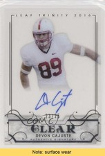 2016 Leaf Trinity Clear Auto Silver 23/25 Devon Cajuste #CA-DC1 Auto READ 3lz