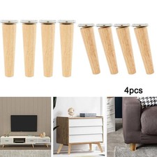 Elegante Upgrade for Tua Casa 4PCS Divano Gamba IN Legno Tavolo Armadietto Gamba