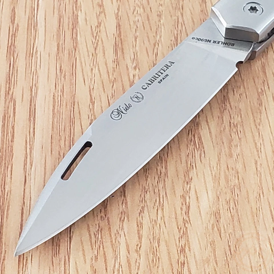 Cuchillo Plegable Nieto Cabritera 3.5" Bohler N690 Hoja Acero G10/Mango Inoxidable Foto 3 de 4