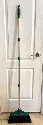Broom Outdoor Indoor Commercial Broom with 50 Inches Long Sectional Handle Green