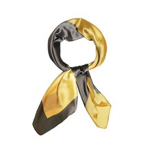 35x35 Inch Women Satin Square Silk Like Scarf Pattern Hair Wrap Headscarf