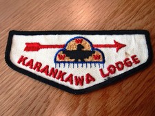 OA Karankawa Lodge 307,F-1b, 1954,First Flap,FF,12 Stripes,Gulf Coast Council,TX