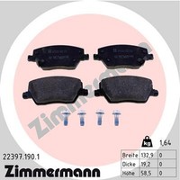 Bremsbelagsatz Scheibenbremse Zimmermann 22397.190.1 FüR Tipo Fiat 22397 357 LPG