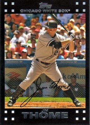 Topps Jim Thome 2007 #481 Chicago White Sox MLB 2007 Topps Baseball Card Stock