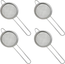 Honbay 4PCS 3.15 Inch Small Tea Strainers Mini Cocktail Strainer Stainless Steel
