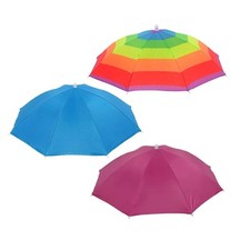 Head Umbrella Hat Hands Free Rainproof Headwear for Travel Men Women Beach