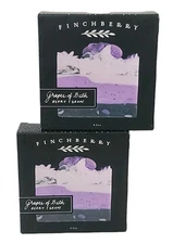 2 × FINCHBERRY Grapes of Bath • BERRY & GRAPE • Gourmet Handcrafted SOAP 4.5 oz