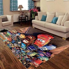 Best! Cars Characters Print Foldable Rectangular Floor Mat Rugs Anti-Skid Carpet