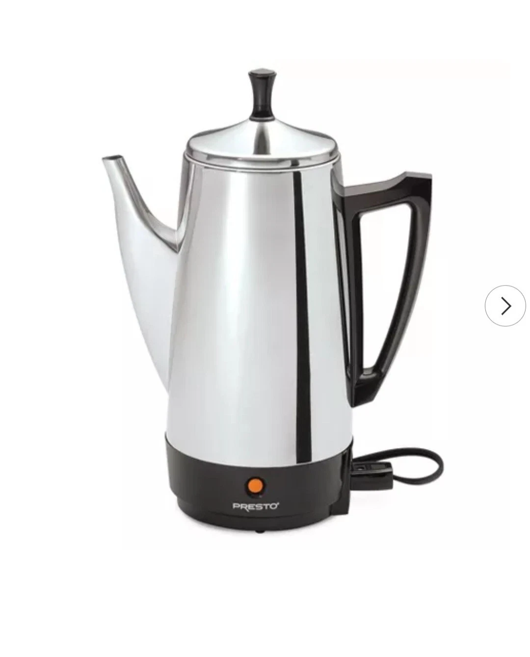 Presto 02811 12-Cup Stainless Steel Coffee Maker for Ground Filter Coffee