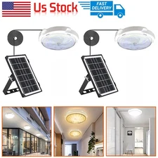 2PCS Solar Lamp with Remote Control, Interior and Exterior LED 100W High Powered