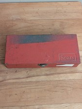 Sears Vintage Small Red Metal Tool Box Great For Ratchet Socket Set 10x5x2 Sears Vintage Small Red Metal Tool Box Great For Ratchet Socket Set 10x5x2