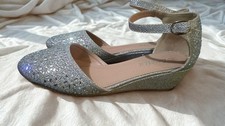 Lucita Womens Ladies Platform Glitter Heel Wedding Party Shoes Size 9