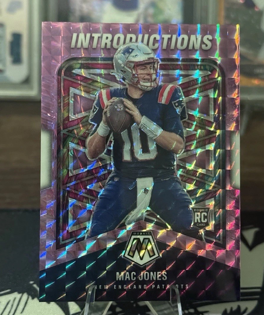 2021 Panini Mosaic - Introductions Mac Jones #I-5 Purple Mosaic Prizm /49 (RC)