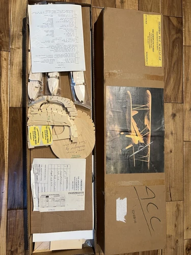 RARE Aeroplane Works Pt-17 RC Airplane Full Wood Kit Brand New