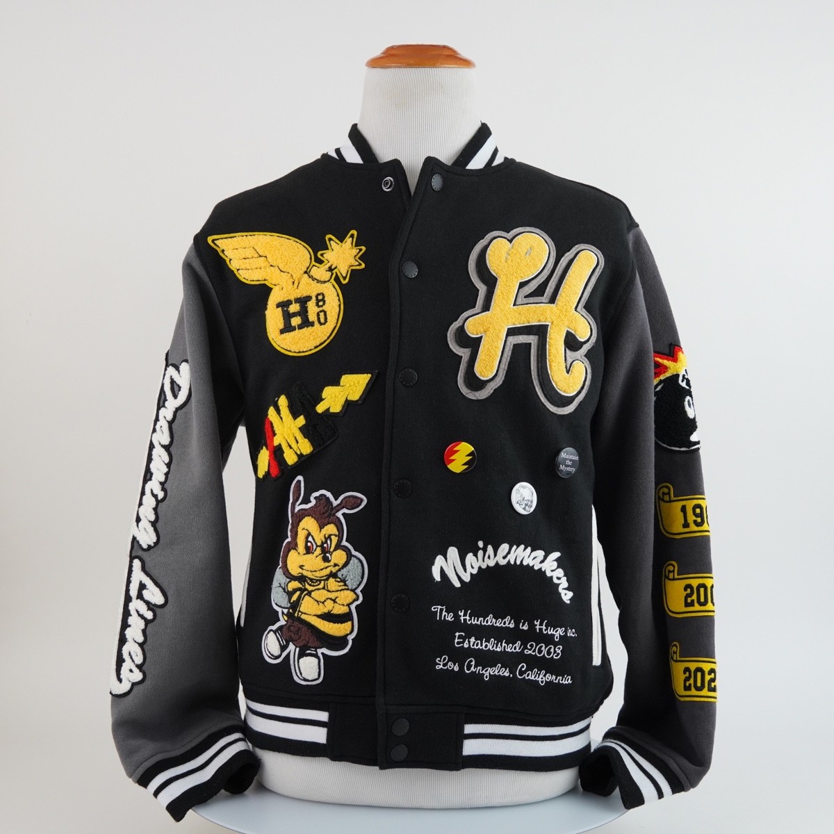 The Hundreds Varsity Jacket Men's M Black Chenille Patches